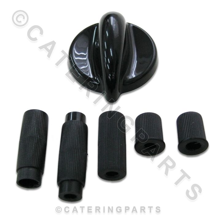 UNIVERSAL REPLACEMENT OVEN KNOB CHOICE OF COLOURS BLACK WHITE OR SILVER